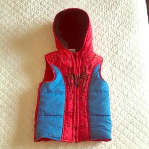 Spider-Man Hoodie Vest (Boys) Size 7 Zipper